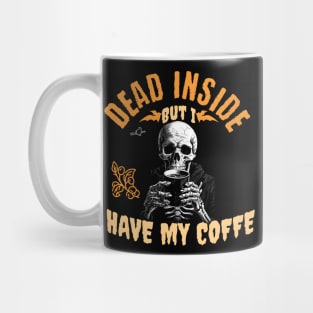 Halloween skeleton drinking coffee Mug